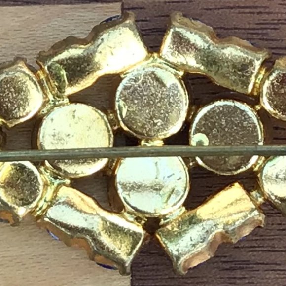 Dazzling Blue Vintage Brooch Pin - Picture 9 of 9